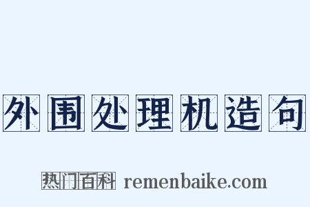 外围处理机造句是什么意思的图片